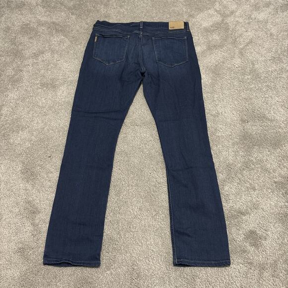 Paige Jeans Mens Size 36 Blue Federal Dark Wash Slim Straight Premium Denim - Picture 4 of 6